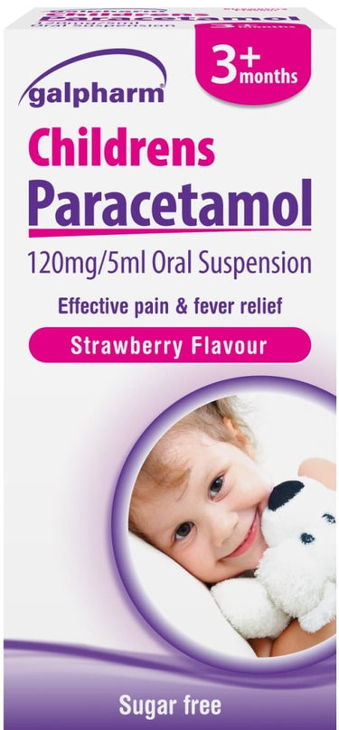 Galpharm Children’s Paracetamol Pain & Fever Relief Oral Suspension (Strawberry) – 100ml
